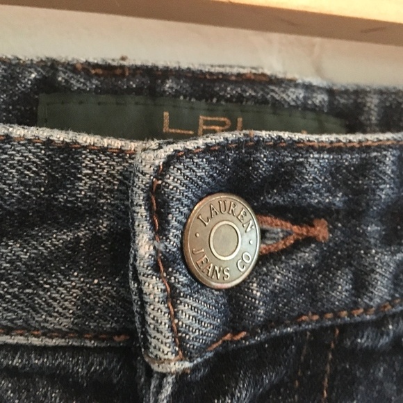 Lauren Ralph Lauren Vintage 90s Y2K Denim Pencil Skirt Dark wash Pockets 6 - Picture 3 of 9